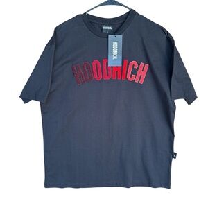 Men's Black and Red Short Sleeve Tee